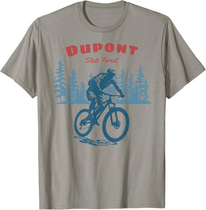 Dupont State Forest Retro Vintage Mountain Biking T-Shirt - T-Shirt | Sand