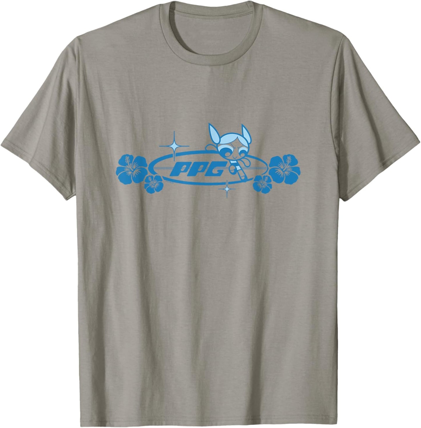 The Powerpuff Girls PPG Bubbles Retro Surf Logo T-Shirt - T-Shirt | Sand