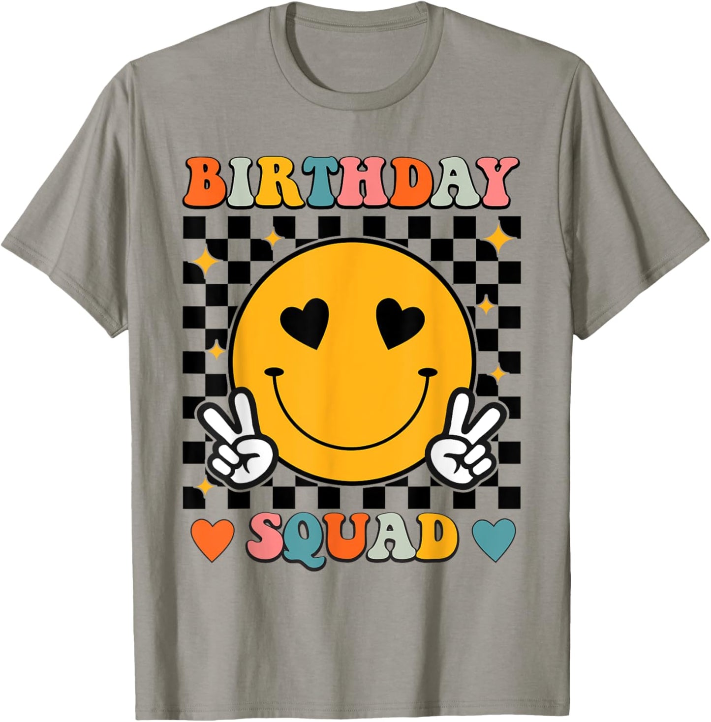 Retro Birthday Squad Matching Birthday Family Group Bday T-Shirt - T-Shirt | Sand