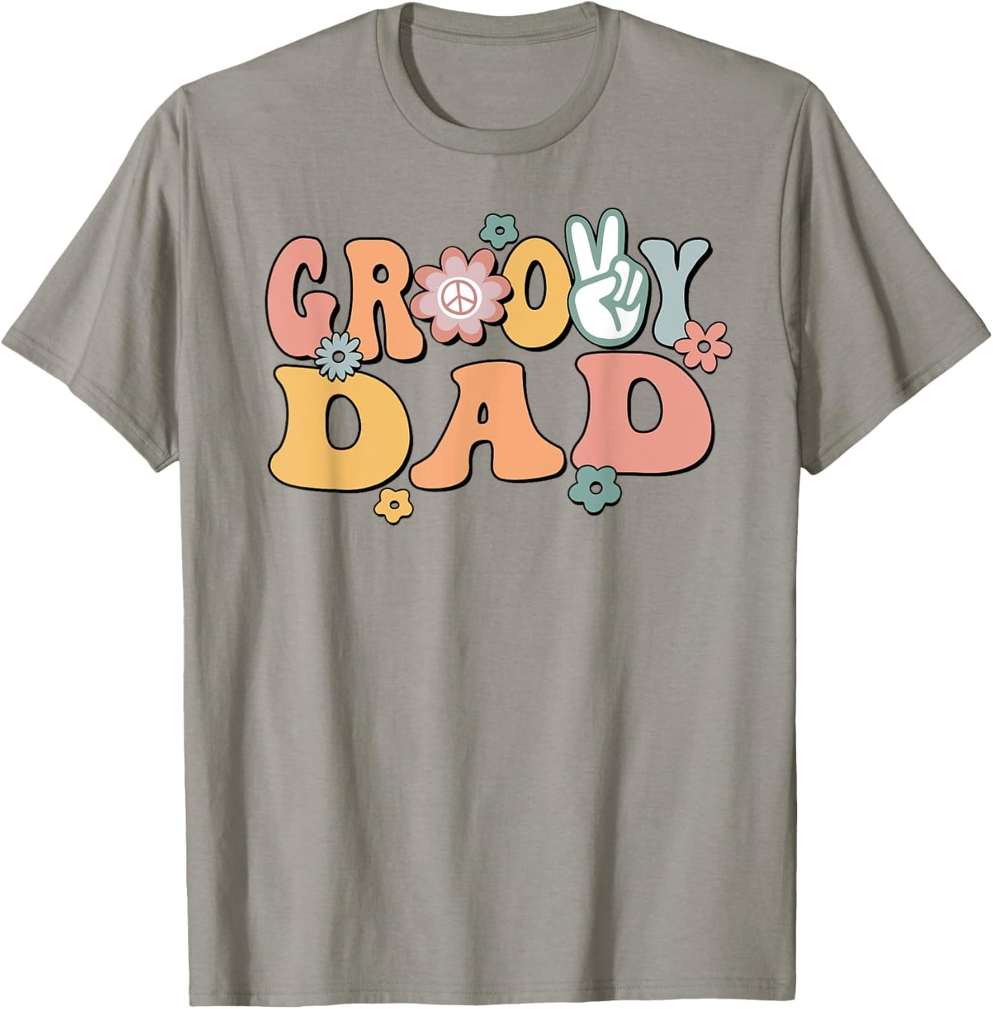 Groovy Dad Retro Father Matching Family 1st Birthday Party T-Shirt - T-Shirt | Sand