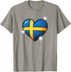 Schwedische Flagge Herz Damen Herren Kinder Gelb & Blau Schweden T-Shirt - T-Shirt | Sand