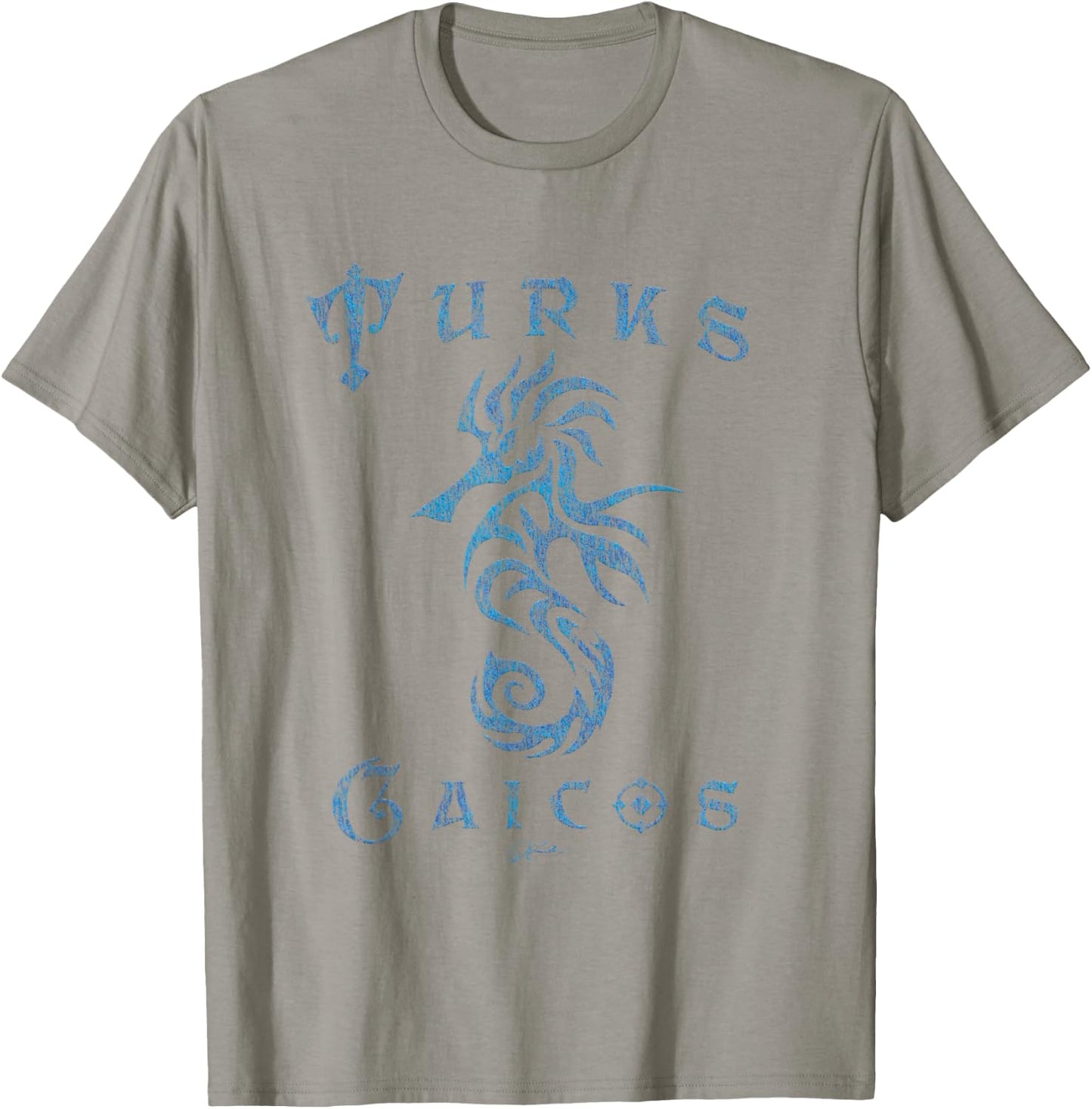 JCombs: Turks & Caicos Islands Seahorse T-Shirt - T-Shirt | Sand
