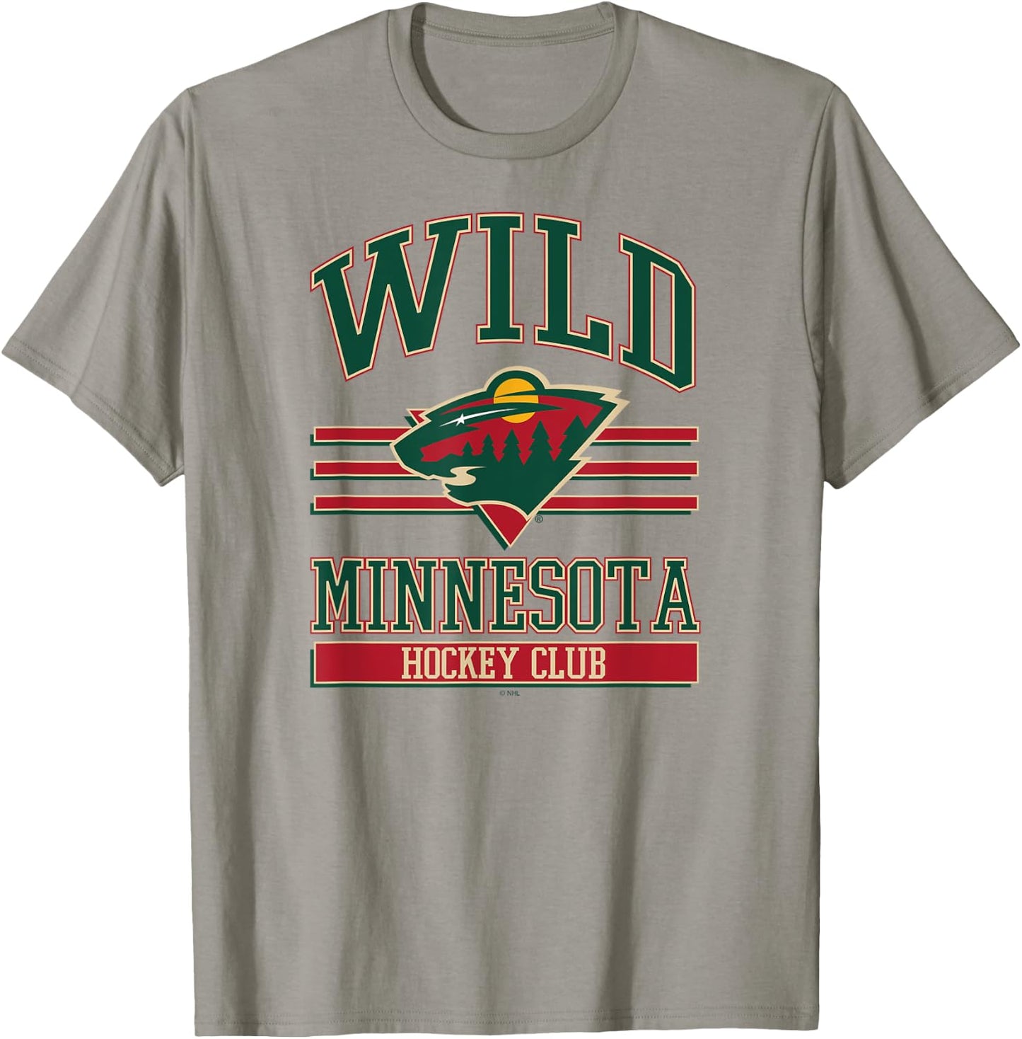 Minnesota Wild Hockey Club Gray Officially Licensed T-Shirt - T-Shirt | Sand