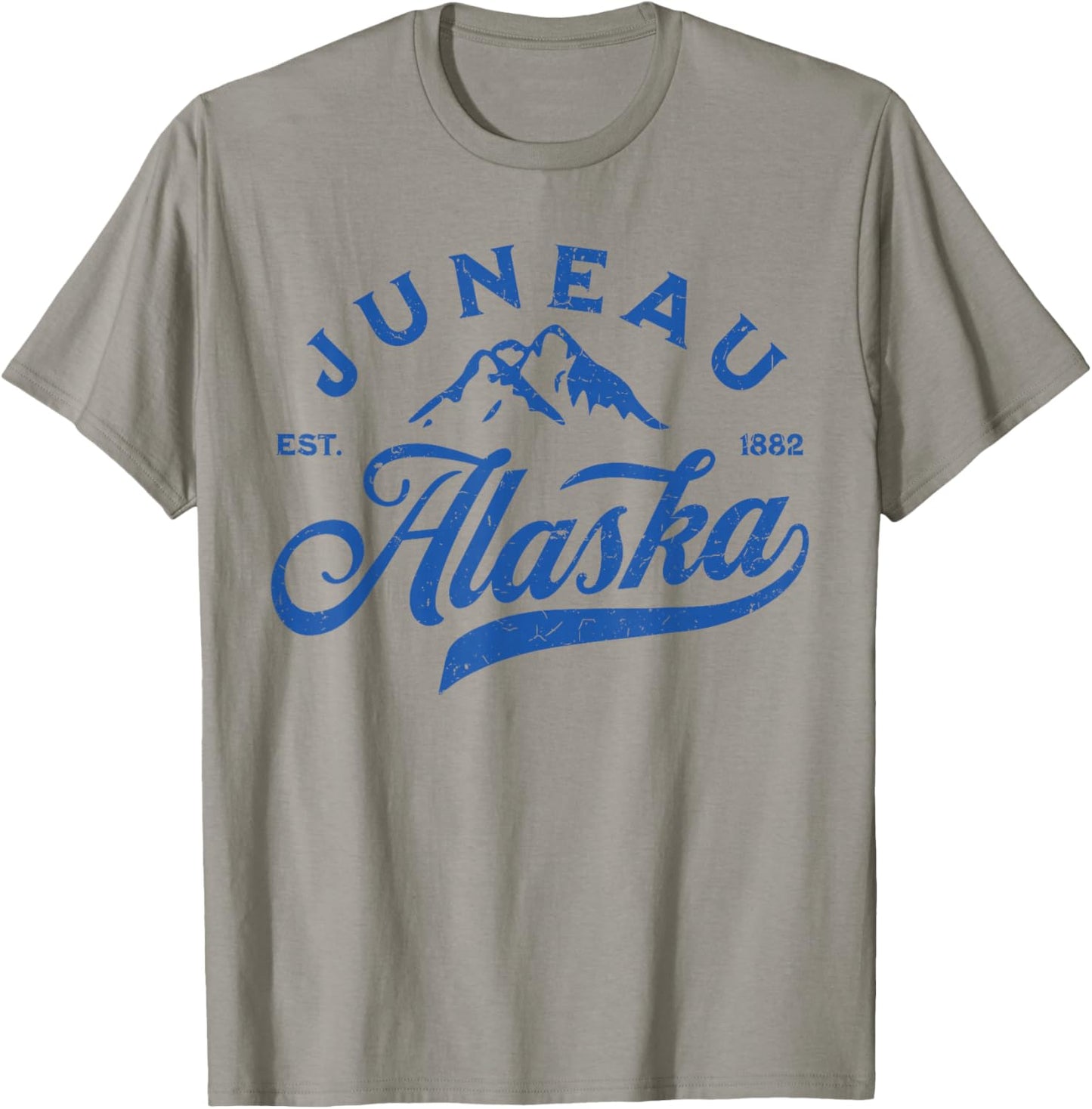 Vintage Juneau Alaska AK Mountains Family Vacation Souvenir T-Shirt - T-Shirt | Sand