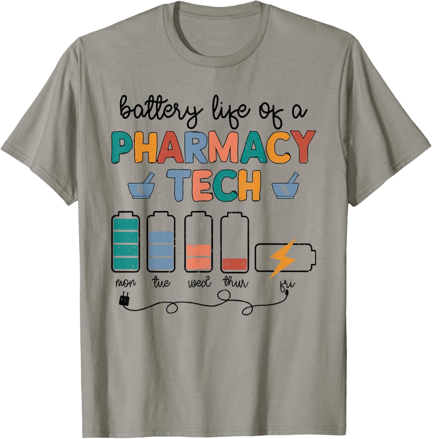 Pharmacist Battery Life Of Pharmacy Technician Nurse 2024 T-Shirt - T-Shirt | Sand