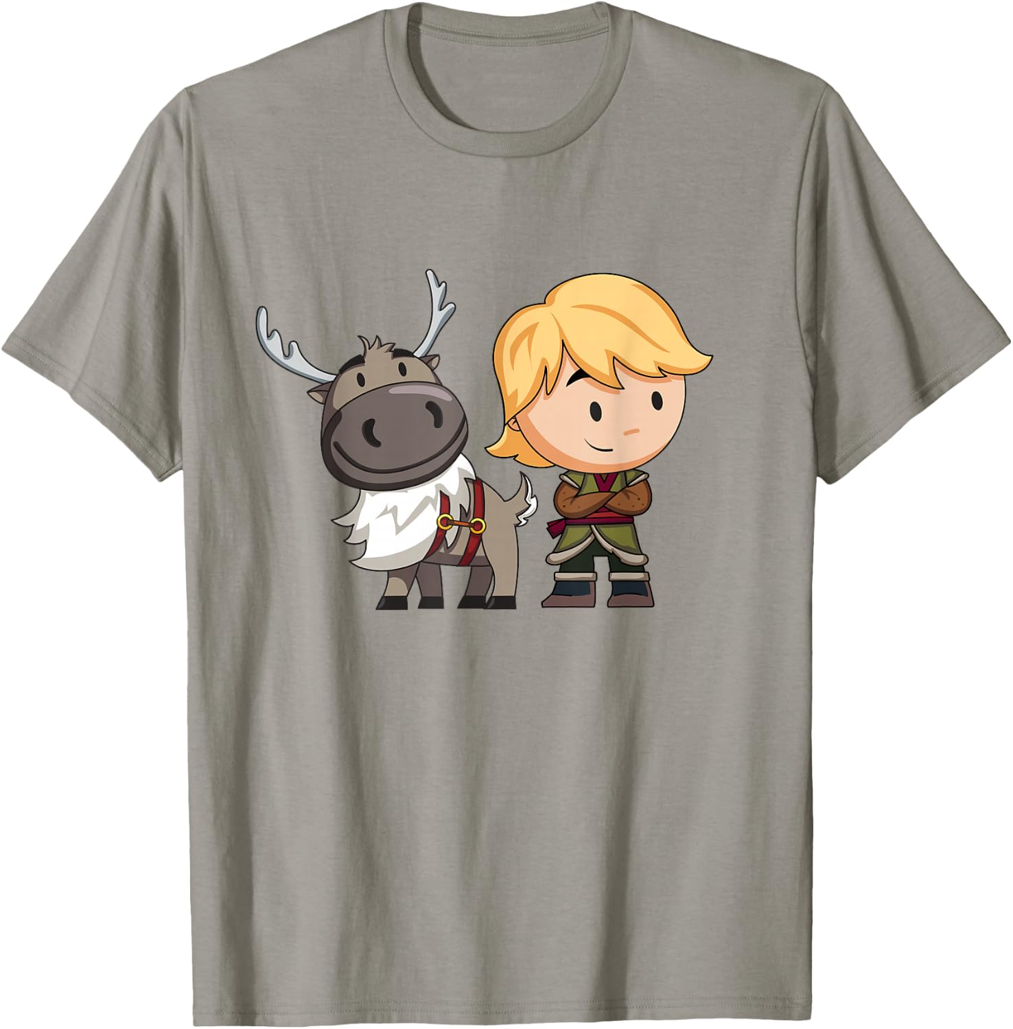 Disney Frozen 2 Sven and Kristoff Chibi Art T-Shirt - T-Shirt | Sand