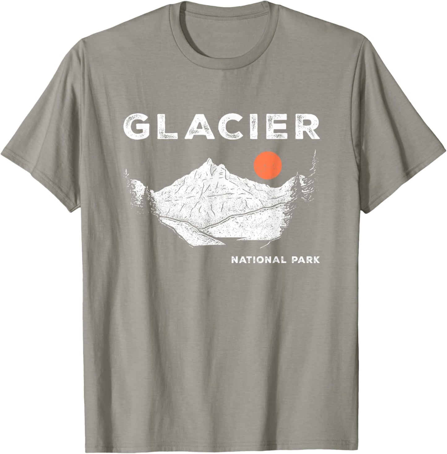 Retro Glacier National Park Montana Vintage T-Shirt - T-Shirt | Sand