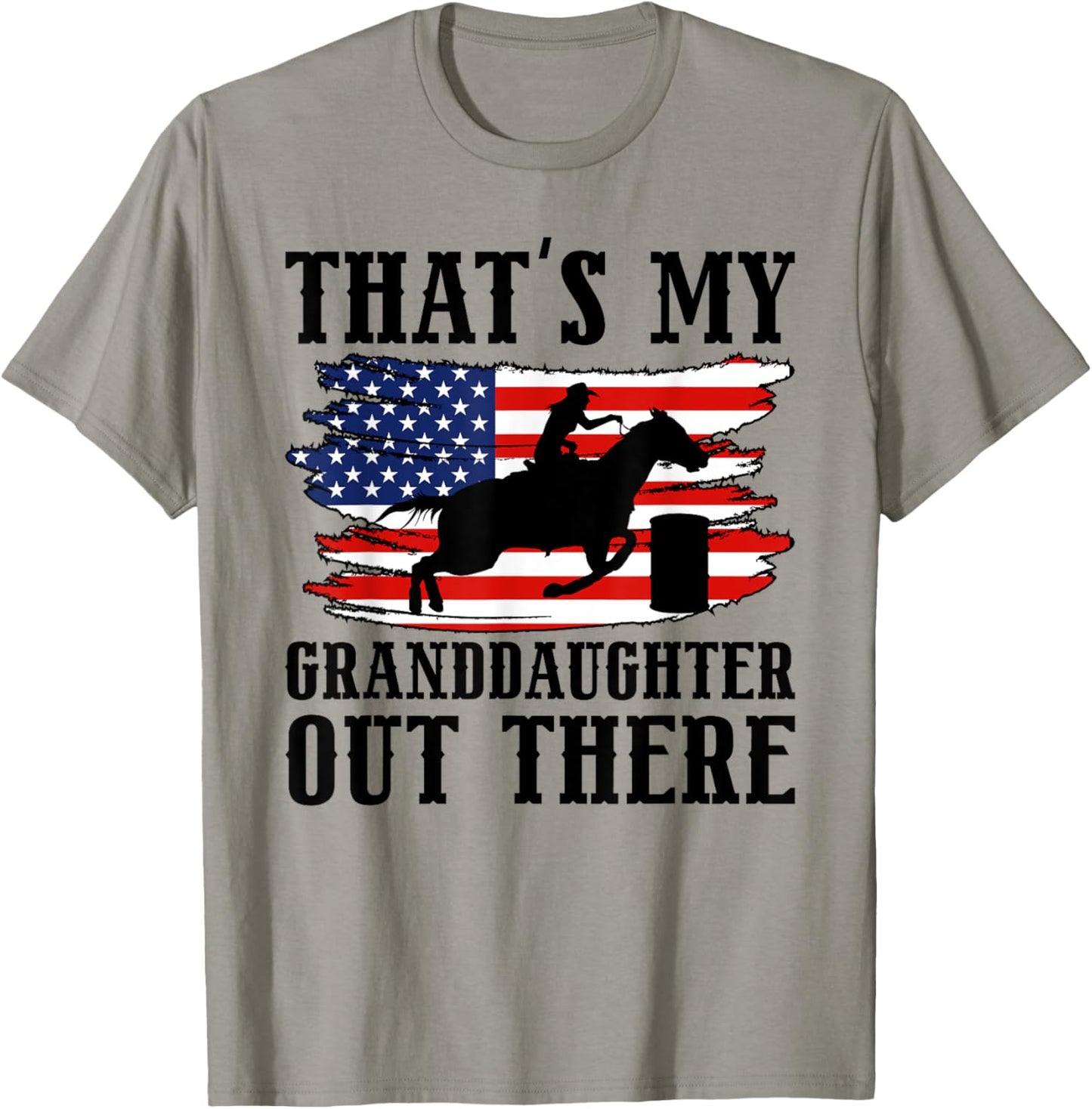 My Granddaughter Barrel Racing Grandpa Of A Barrel Racer T-Shirt - T-Shirt | Sand