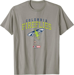 Marvel x MiLB Columbia Fireflies Defenders Big Chest Logo T-Shirt - T-Shirt | Sand