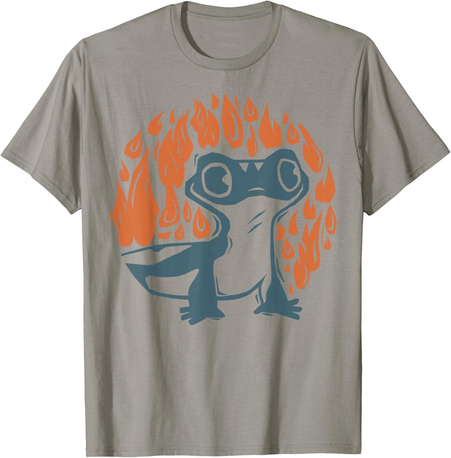 Disney Frozen 2 Salamander On Fire Portrait T-Shirt - T-Shirt | Sand