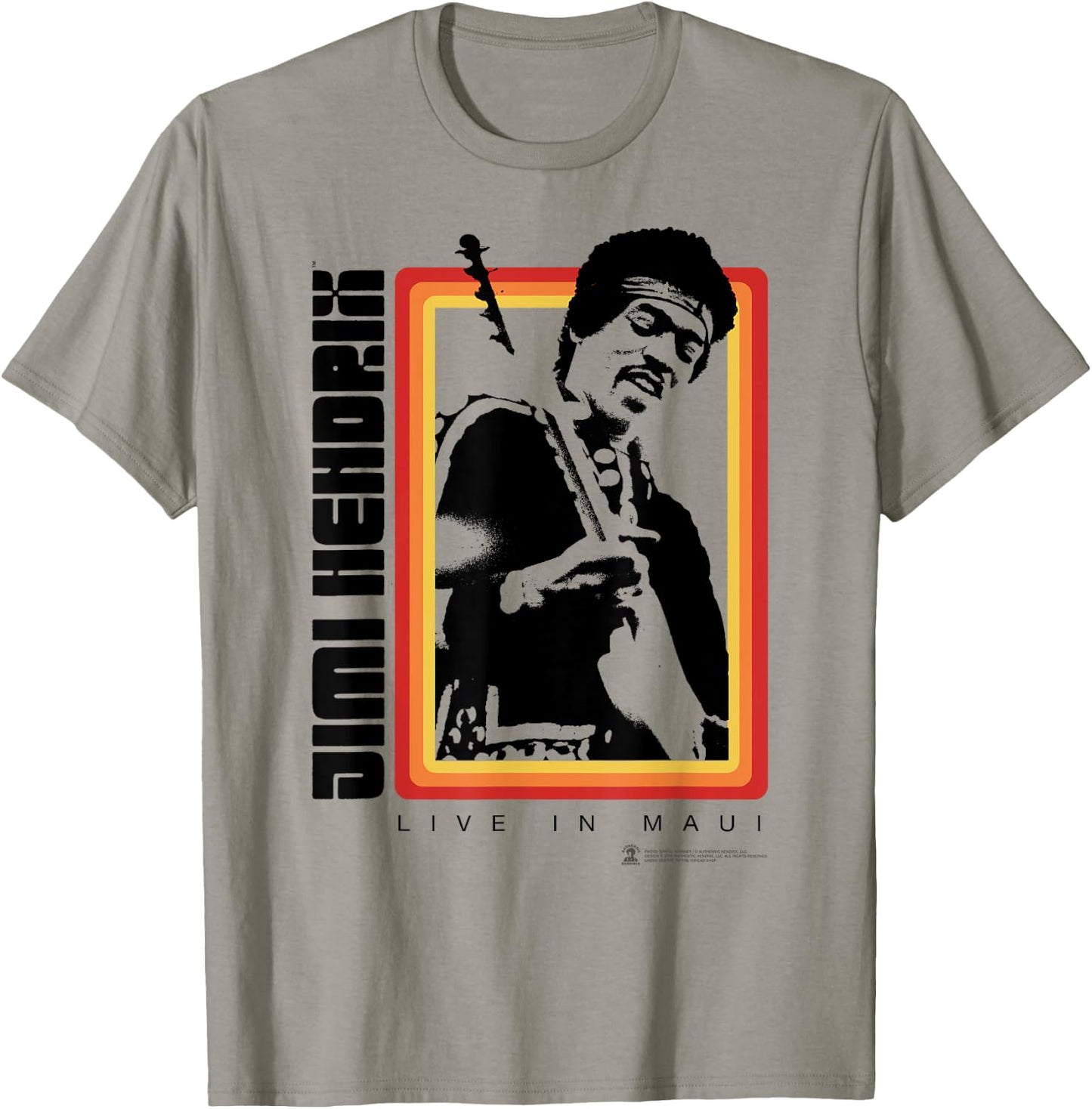 Jimi Hendrix Official Live in Maui Photo T-Shirt - T-Shirt | Sand