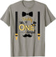 Daddy Of Mr One-derful Party Gold-Black Dad Boy 1st Birthday T-Shirt - T-Shirt | Sand