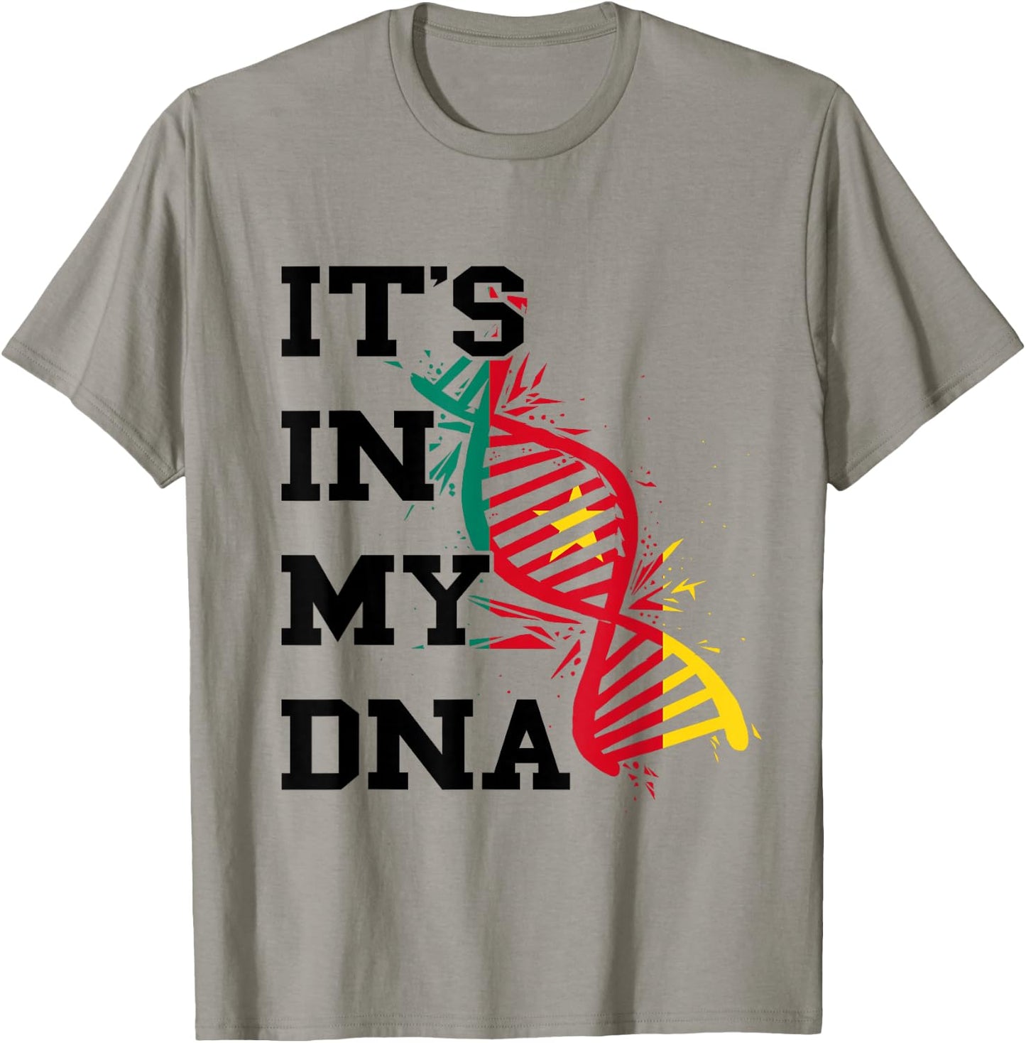 Cameroon Flag DNA Cameroonian Roots Cameroonian Pride T-Shirt - T-Shirt | Sand