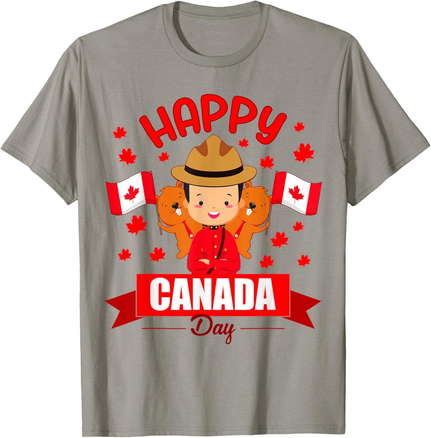 Happy Canada day Flag boys girls kids Toddler Canadian Pride T-Shirt - T-Shirt | Sand