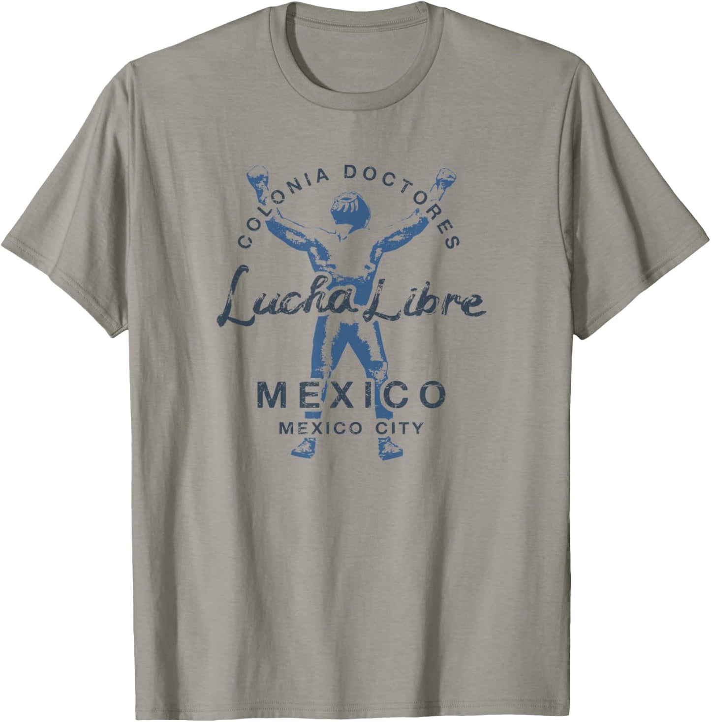 Lucha Libre Wrestling Retro Mexico City T-Shirt - T-Shirt | Sand