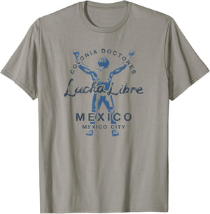 Lucha Libre Wrestling Retro Mexico City T-Shirt - T-Shirt | Sand