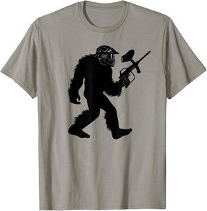 Bigfoot Paintball , Sasquatch Paintballer Apparel T-Shirt - T-Shirt | Sand