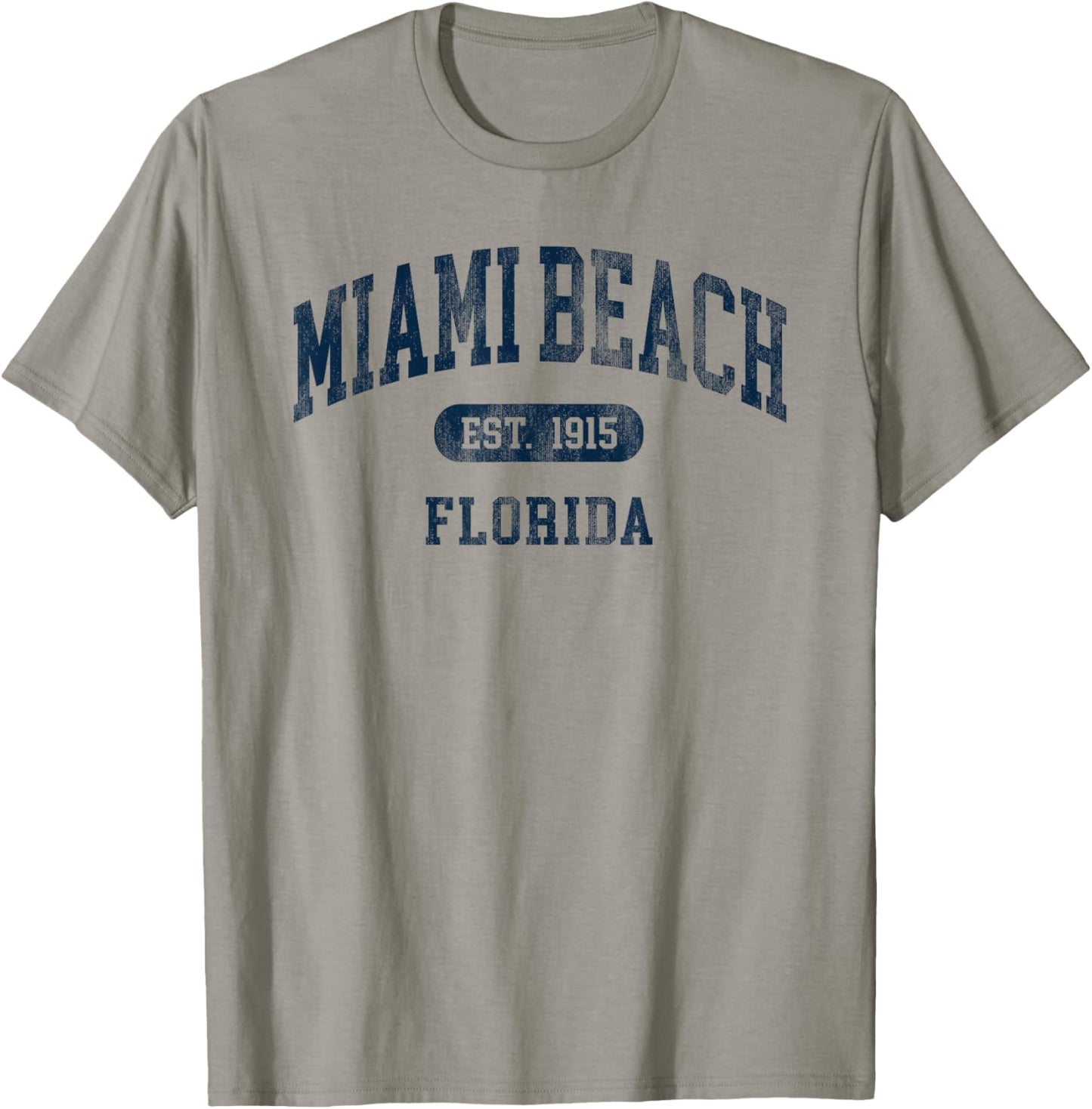 Miami Beach Florida Retro Preppy Throwback Vacation Souvenir T-Shirt - T-Shirt | Sand