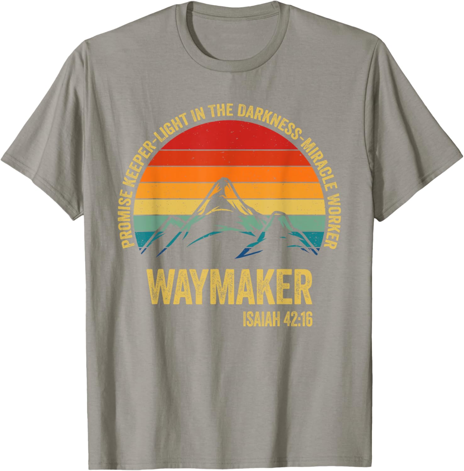 Waymaker Vintage Promise Keeper Miracle Worker Christian T-Shirt - T-Shirt | Sand