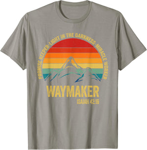 Waymaker Vintage Promise Keeper Miracle Worker Christian T-Shirt - T-Shirt | Sand