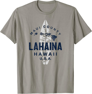 Lahaina Maui Hawaii Vintage Hawaiian Islands Surf T-Shirt - T-Shirt | Sand