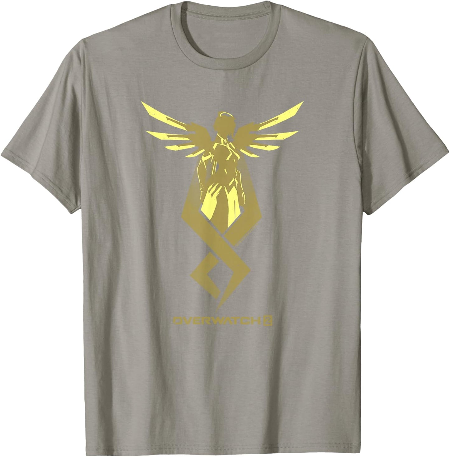 Overwatch 2 Mercy Angel Silhouette V2 T-Shirt - T-Shirt | Sand