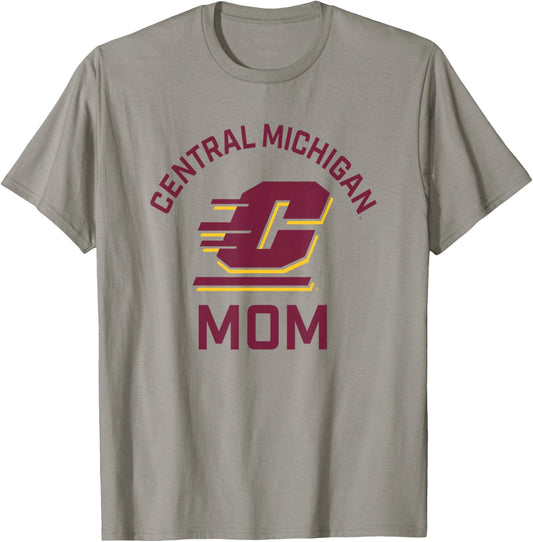 Central Michigan University CMU Chippewas Arched Mom T-Shirt - T-Shirt | Sand