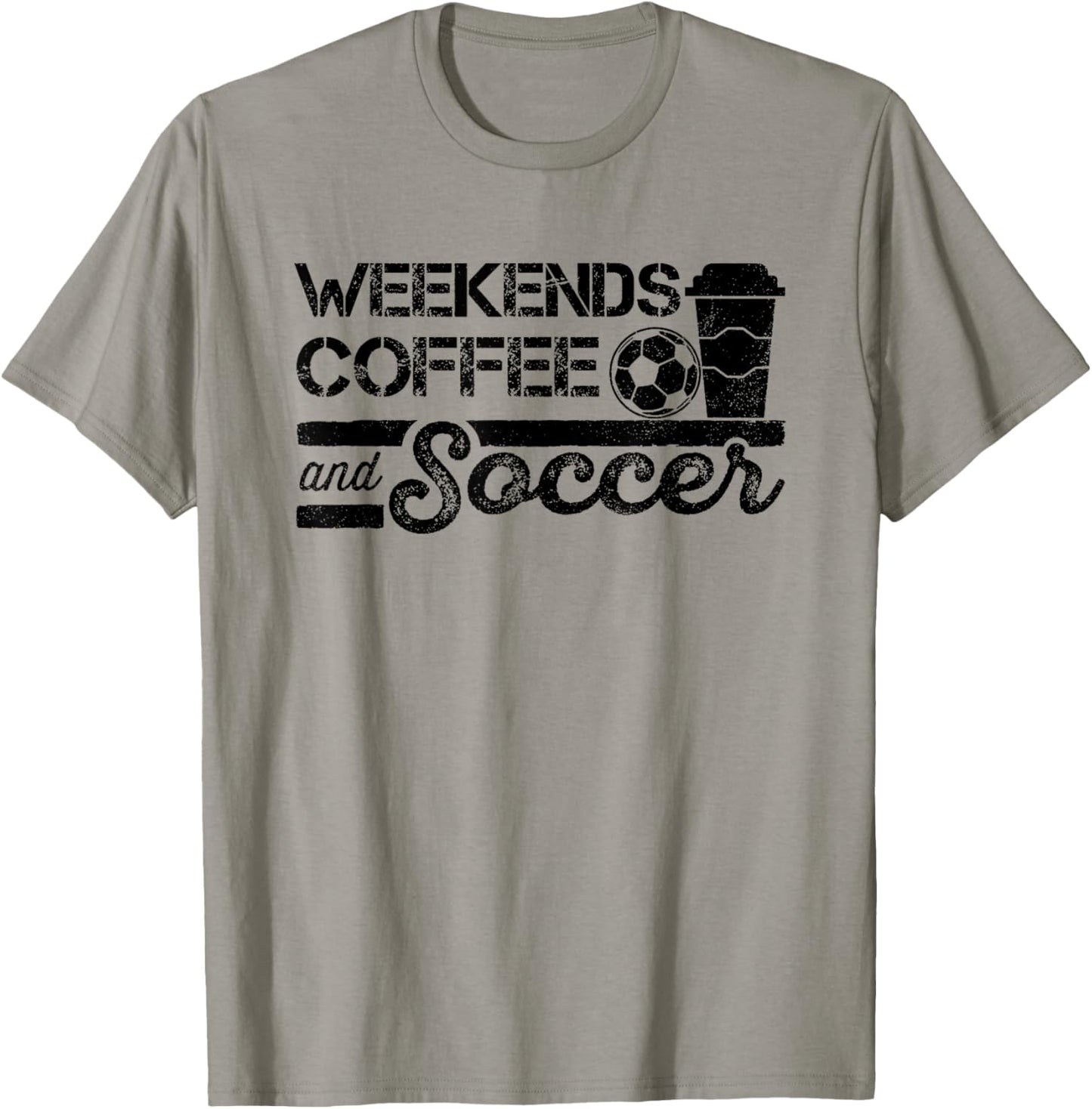 Weekends Coffee and Soccer T-Shirt - T-Shirt | Sand