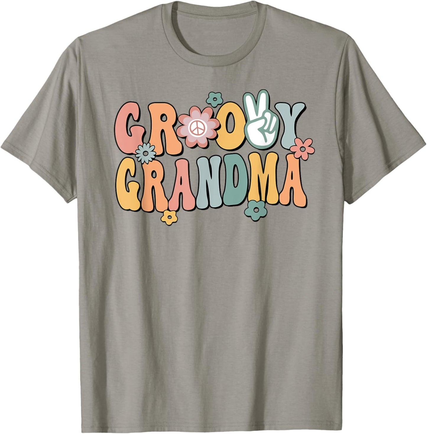 Groovy Grandma Retro Gigi Matching Family 1st Birthday Party T-Shirt - T-Shirt | Sand