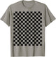 Checkerboard Squares Race Black Classic Check Pattern T-Shirt - T-Shirt | Sand
