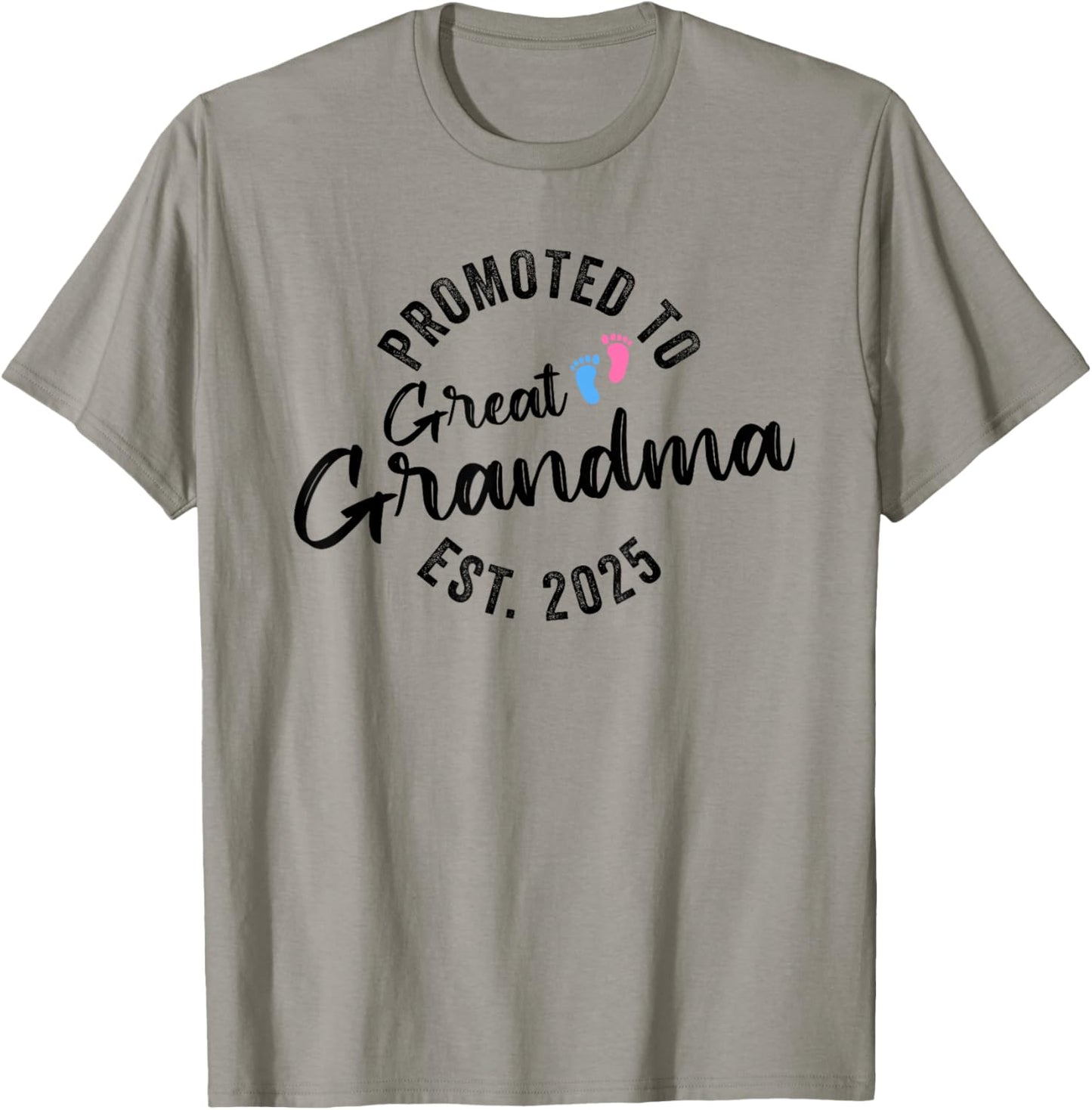 Promoted To Great Grandma 2025 T-Shirt - T-Shirt | Sand