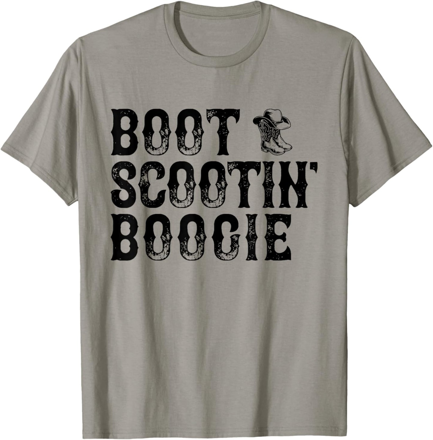 Western Cowgirl Cowboy Country Music Boot Scootin’ Boogie T-Shirt - T-Shirt | Sand