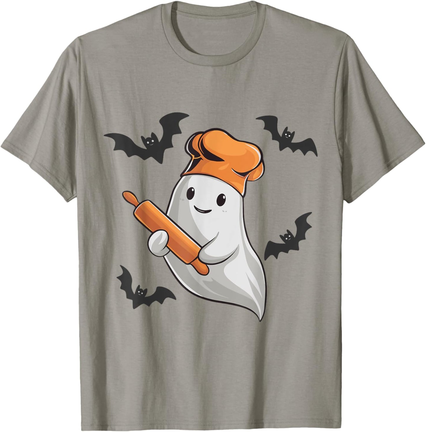 Ghost Baker Spooky Halloween Baking Cake Lover Bakery Team T-Shirt - T-Shirt | Sand