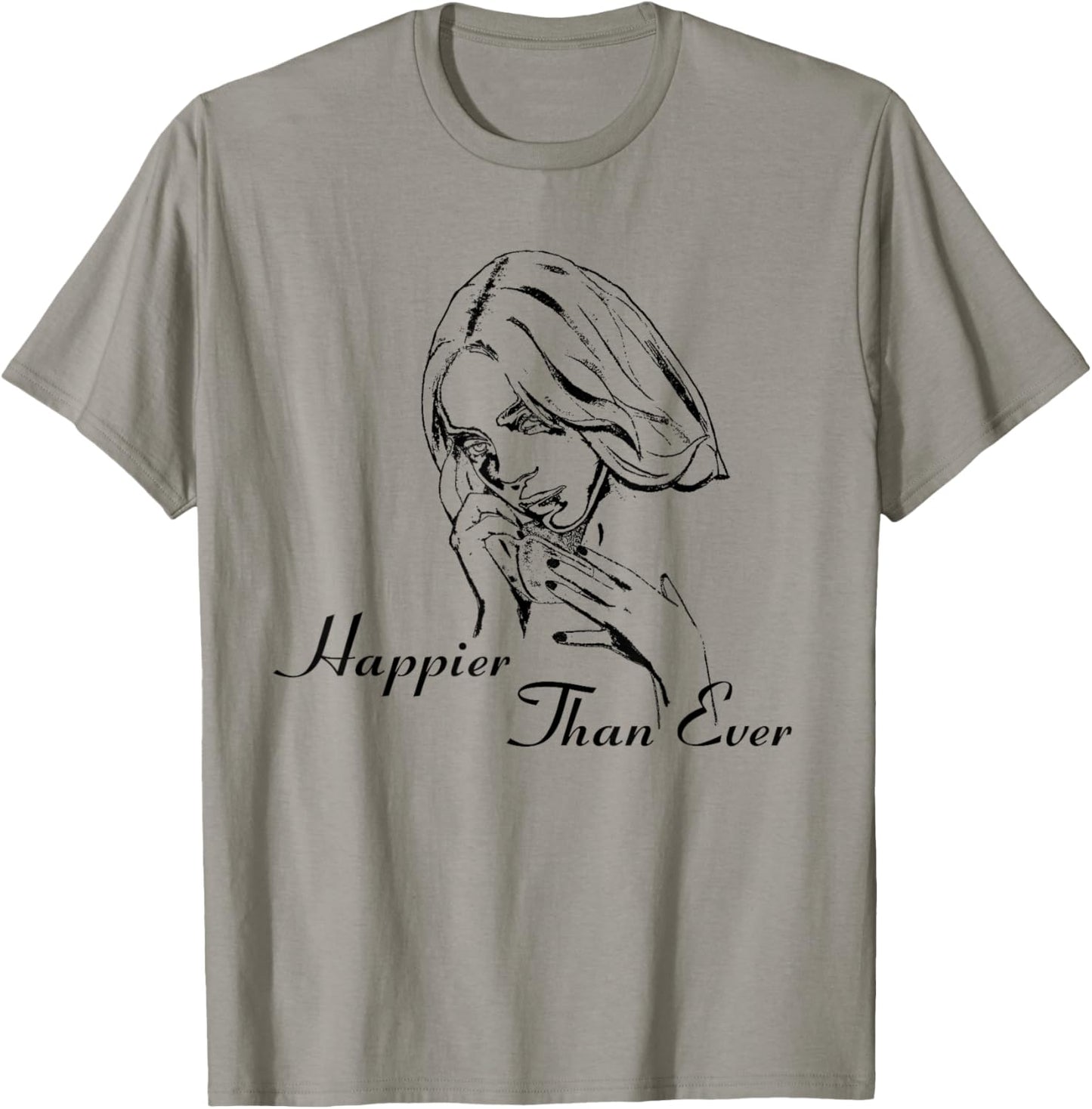 Official Billie Eilish Happier Than Ever White T-Shirt - T-Shirt | Sand