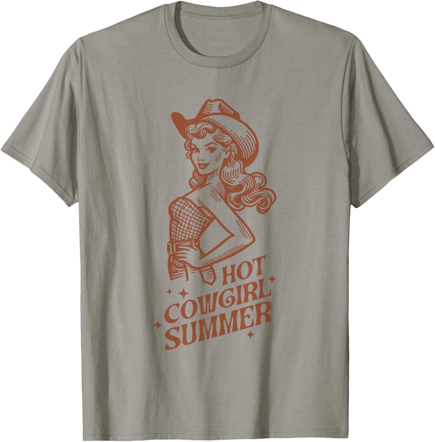 Women's Retro Western Rodeo Cowgirl Country Shirt , white, S T-Shirt - T-Shirt | Sand