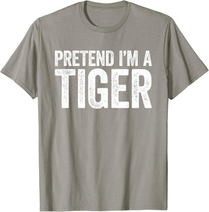 Pretend I'm A Tiger Shirt Adult Kids Matching Tiger Costume T-Shirt - T-Shirt | Sand