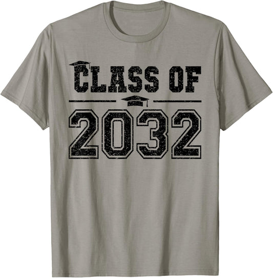 Class of 2032 Grow With Me Graduation First Day of School T-Shirt - T-Shirt | Sand