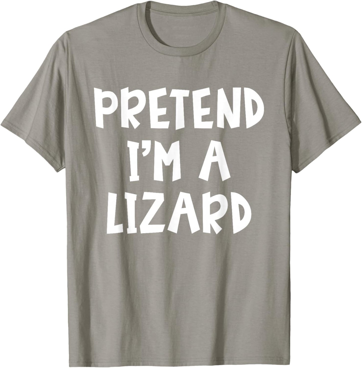 Pretend I'm A Lizard Matching Costume Lazy Easy Halloween T-Shirt - T-Shirt | Sand