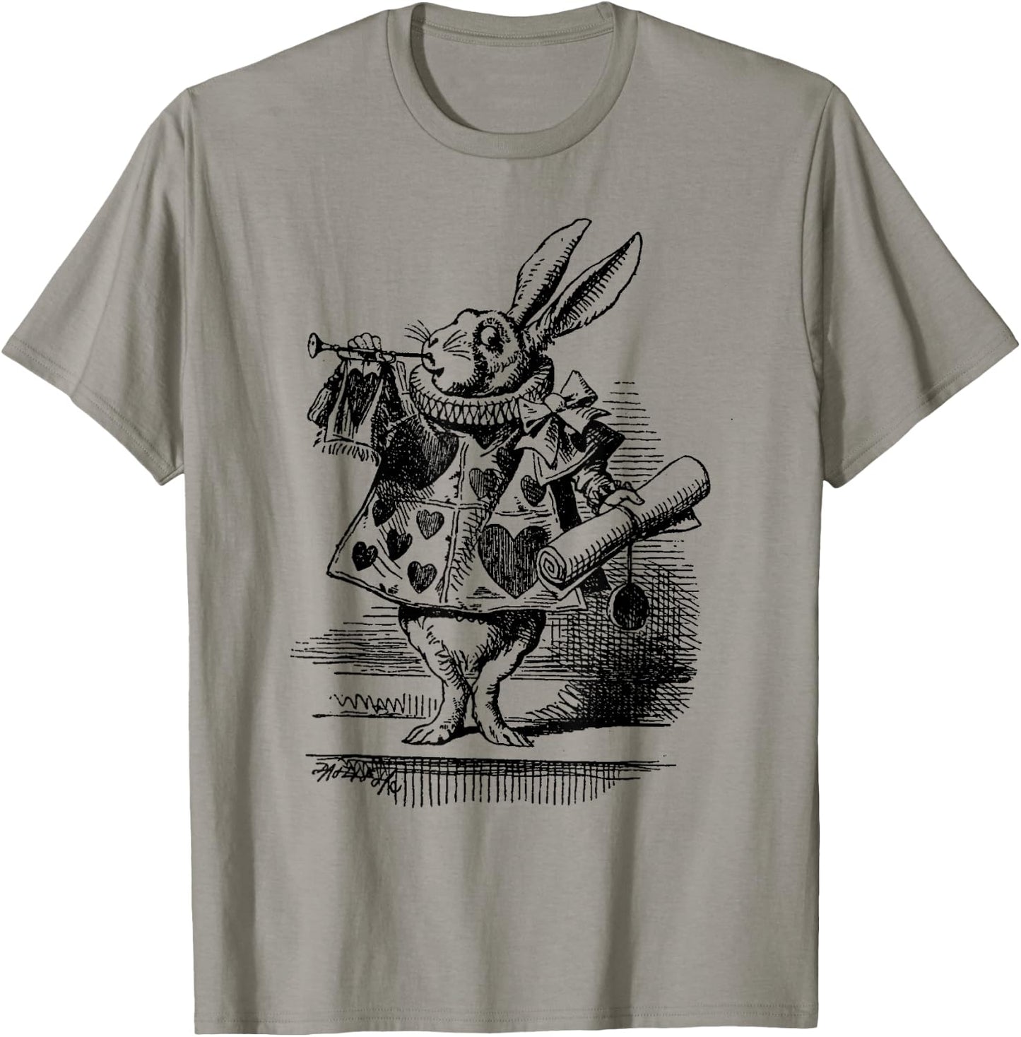Alice in Wonderland White Rabbit T-Shirt - T-Shirt | Sand