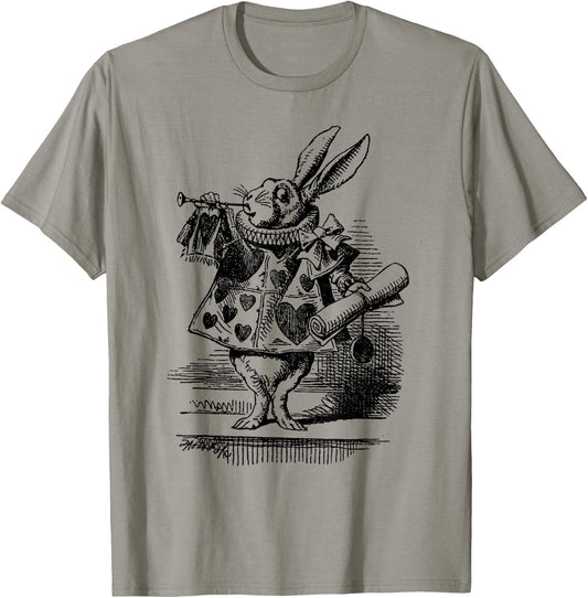 Alice in Wonderland White Rabbit T-Shirt - T-Shirt | Sand
