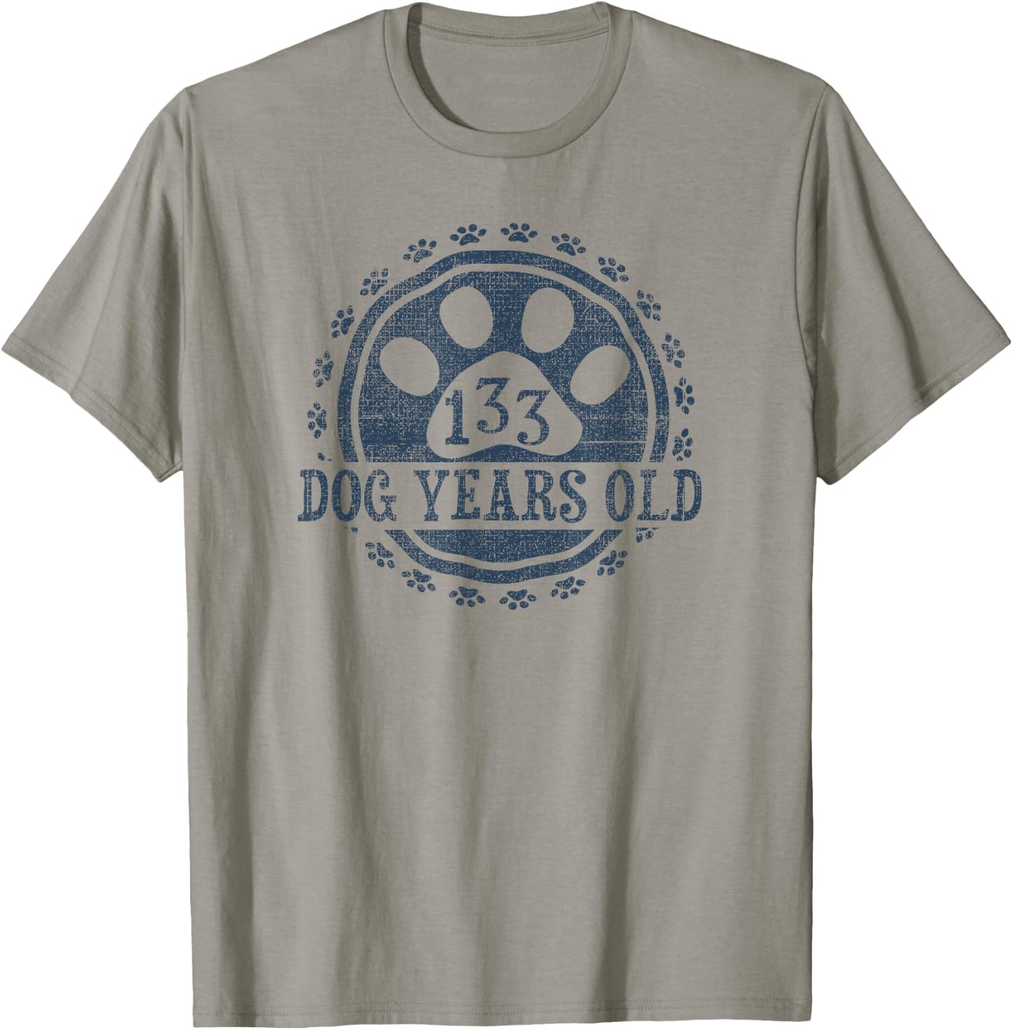 133 Dog Years Old, 19 in Human 19th Birthday Give Idea T-Shirt - T-Shirt | Sand