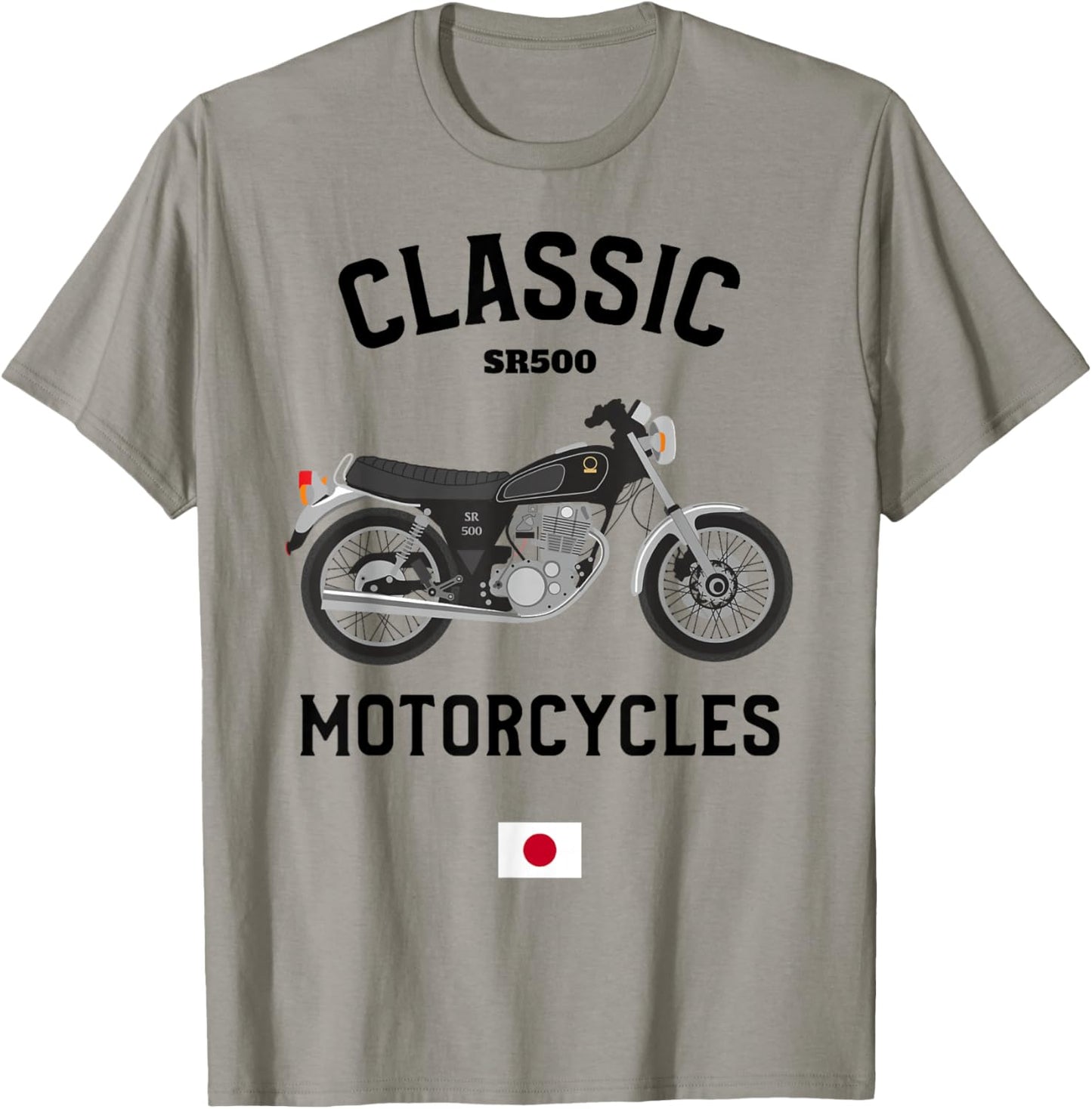 SR500 schwarz Speichen Classic Bike Motorradfahrer Motorrad T-Shirt - T-Shirt | Sand