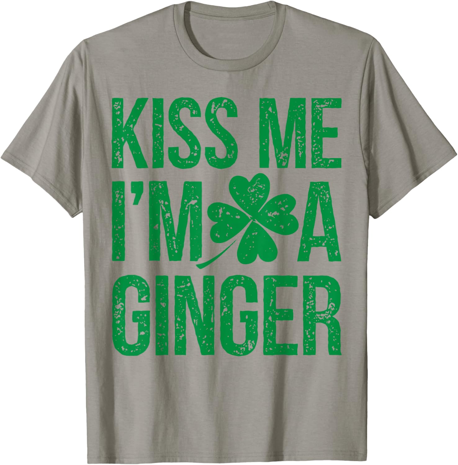 Kiss Me I'm A Ginger St Patricks Day Irish Men Women Cute T-Shirt - T-Shirt | Sand