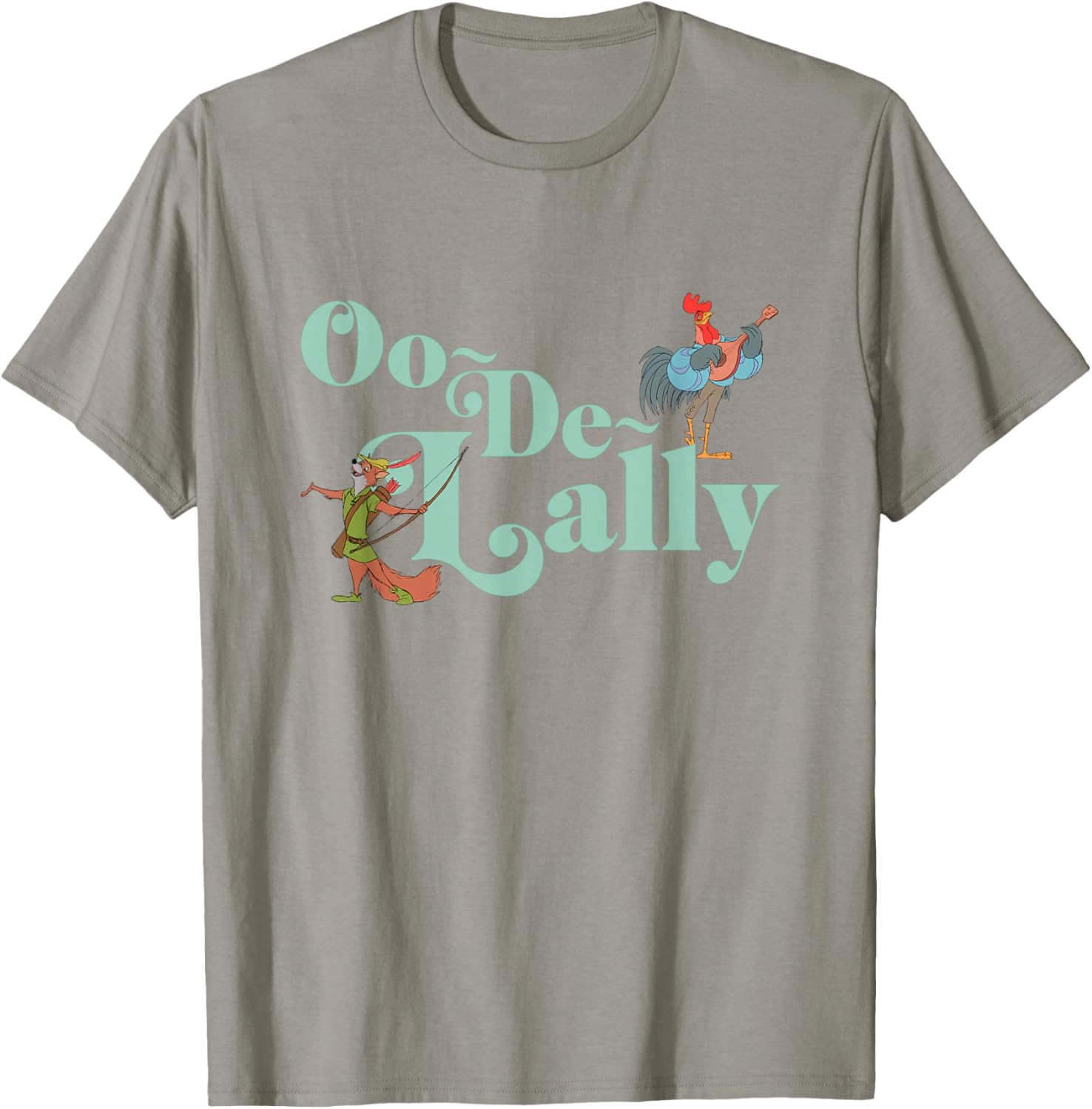 Disney Robin Hood Oo-De-Lally Iconic Quote Chest Text Logo T-Shirt - T-Shirt | Sand