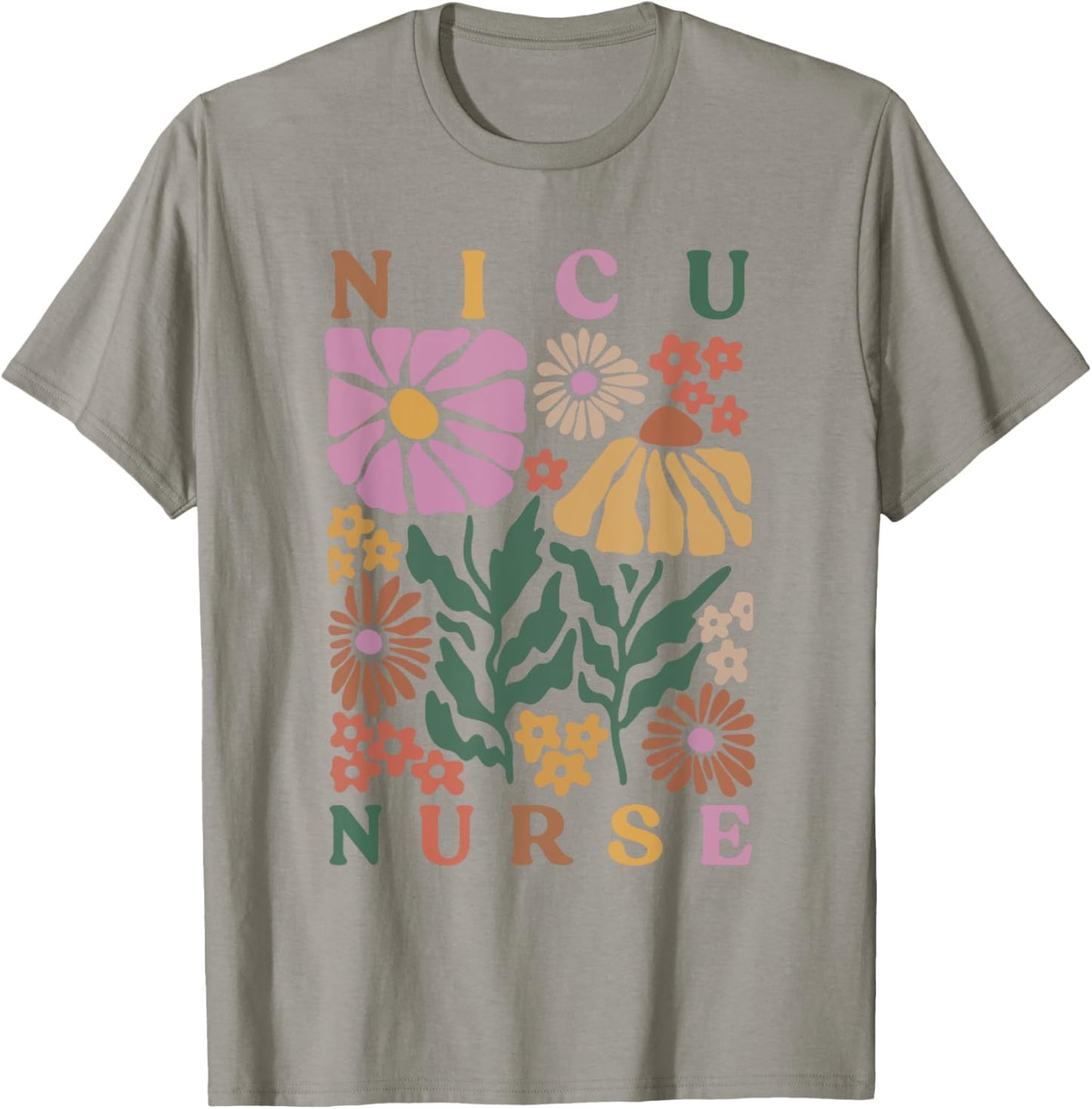 NICU Nurse Neonatal ICU Nurse Infant Care Specialist Newborn T-Shirt - T-Shirt | Sand