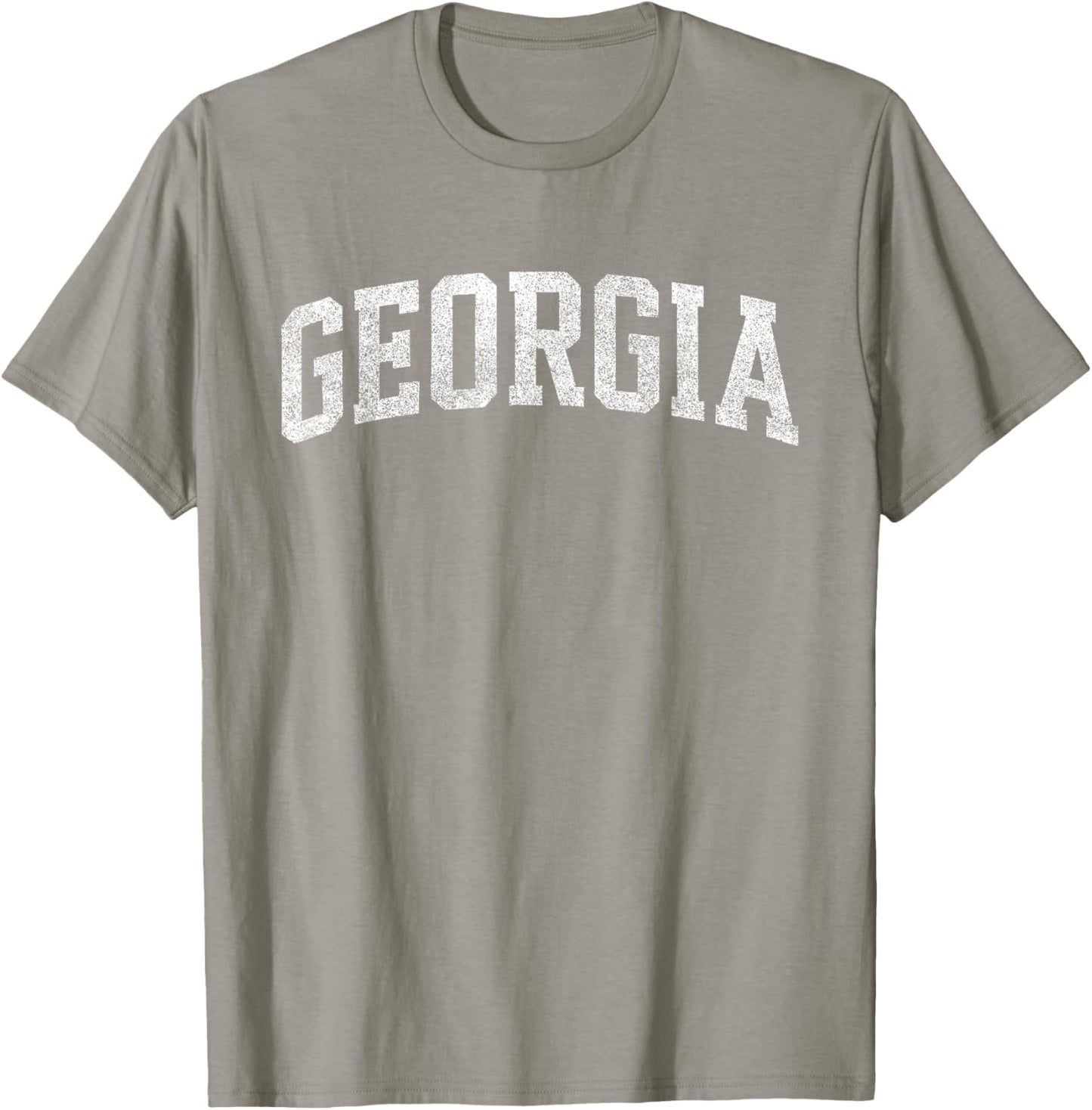 Georgia GA Vintage Athletic Sports Design Red Text T-Shirt - T-Shirt | Sand