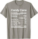Candy Cane Nutrition Facts Christmas Matching T-Shirt - T-Shirt | Sand