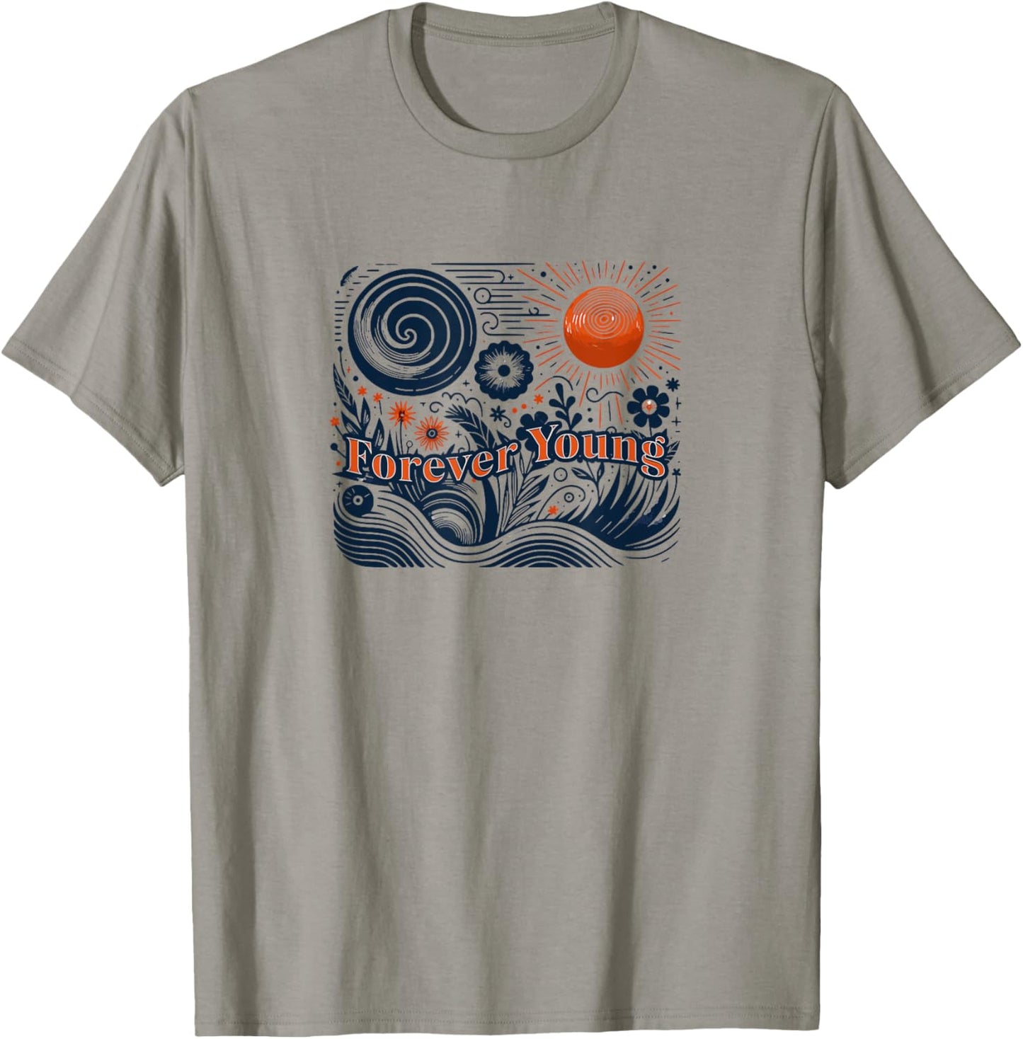 Forever Young Vintage Graphic T-Shirt - T-Shirt | Sand
