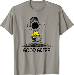 Peanuts - Charlie Brown Good Grief Baseball Mound T-Shirt - T-Shirt | Sand