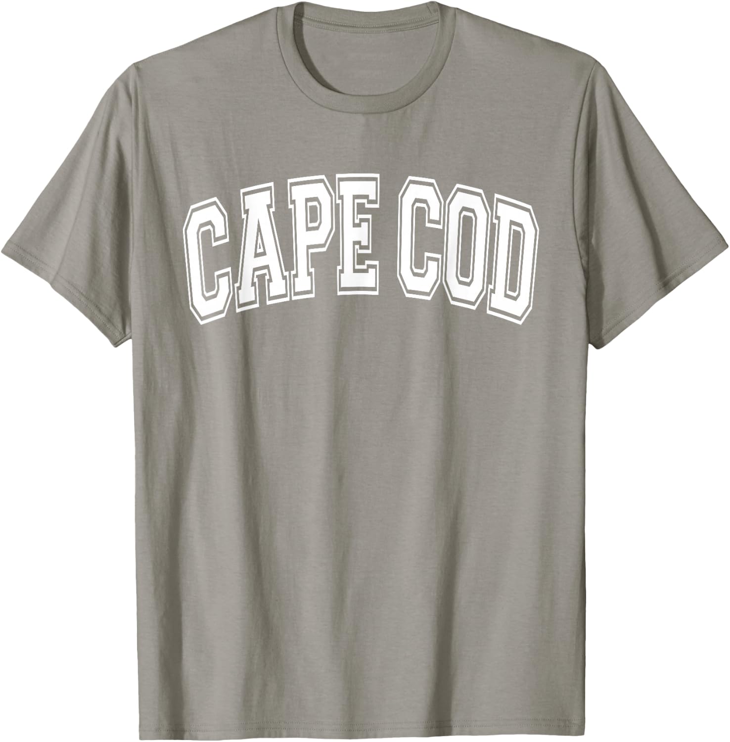 Cape Cod Arched Style Text Pink with White Print T-Shirt - T-Shirt | Sand